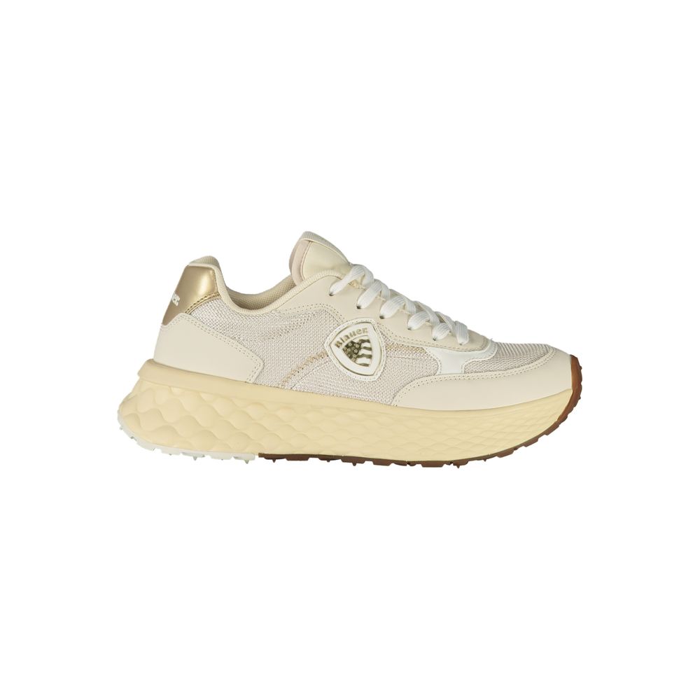 Beige Leather Women Sneaker