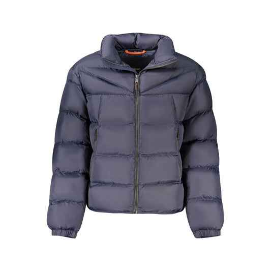 Blue Polyamide Men Jacket