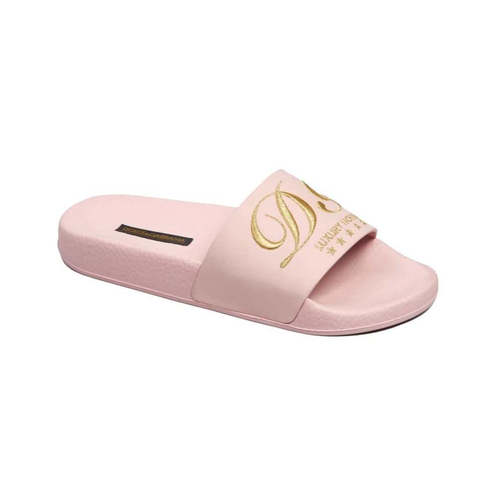 Pink Leather Slide
