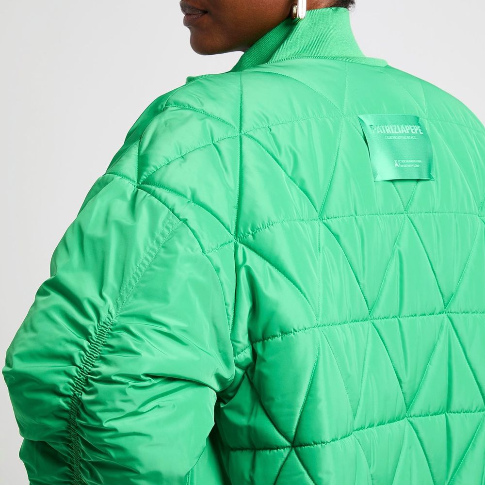 Green Polyester Jackets & Coat