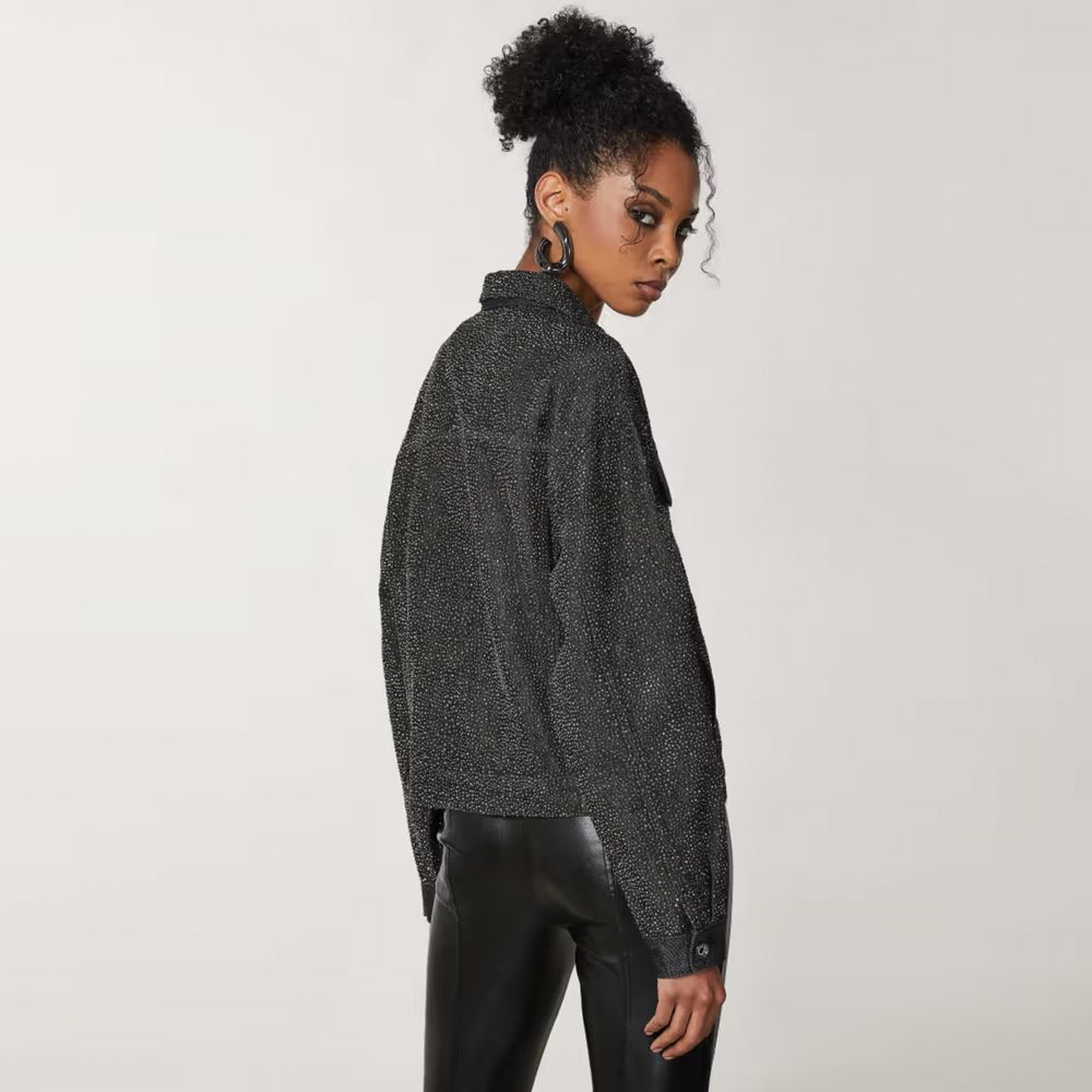 Black Cotton Jackets & Coat