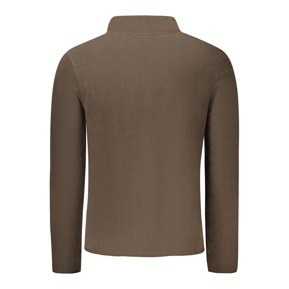 Brown Polyester Men Sweater
