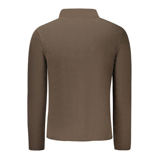 Brown Polyester Men Sweater