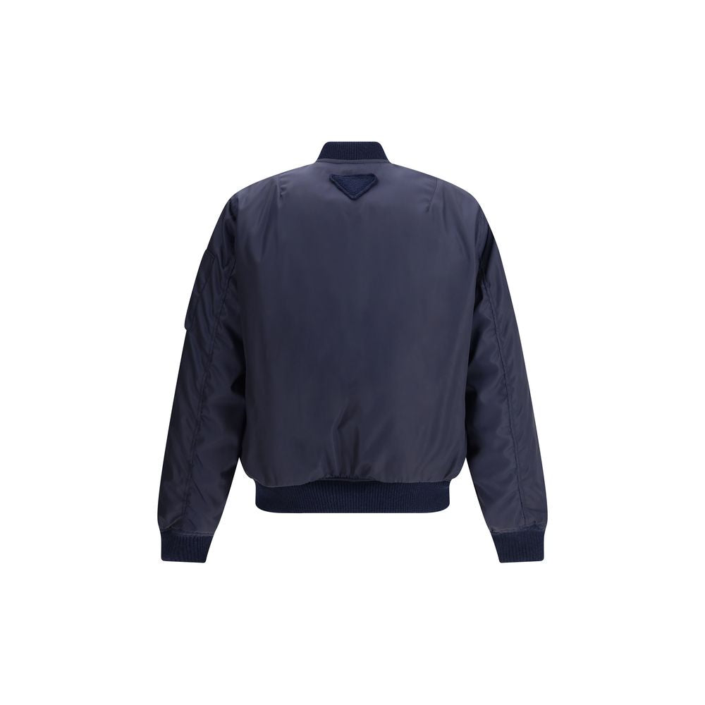 Blue Recycled Polyamide Bomber