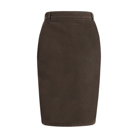 Brown Denim Skirt