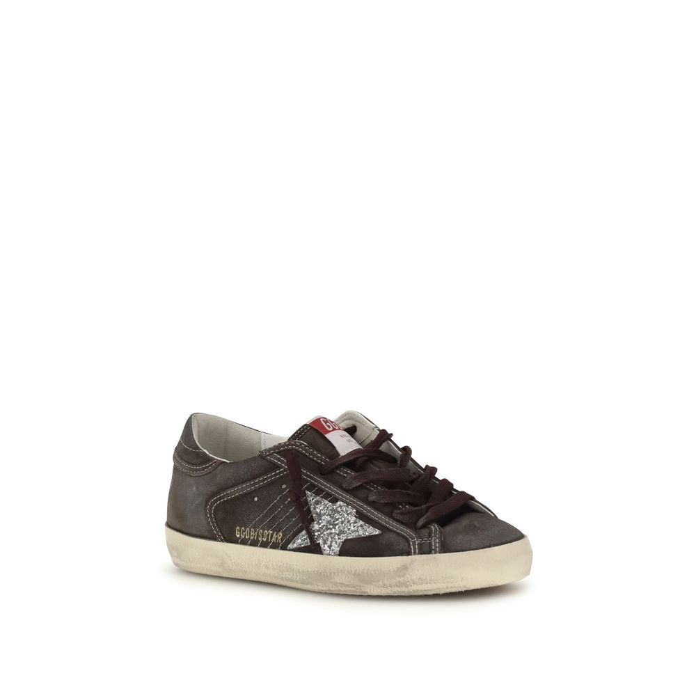 Gray Calf Leather Bos Taurus Low Top Sneakers