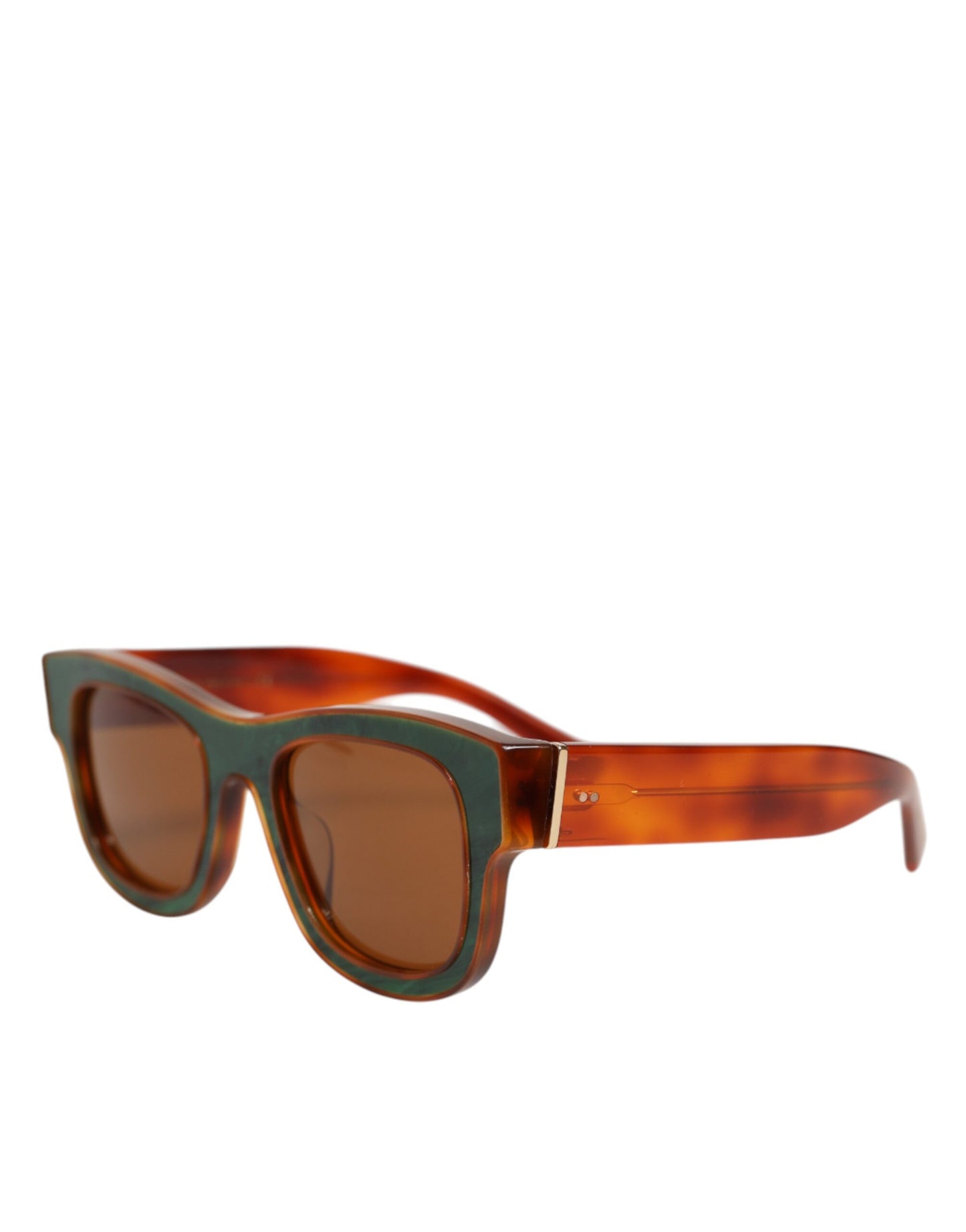 DG4391 Green Brown Acetate Square Frame Unisex Sunglasses
