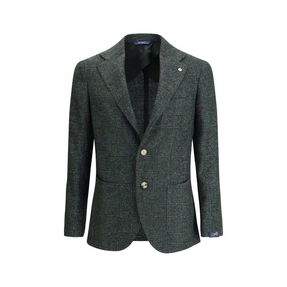 Green Fleece Wool Blazer