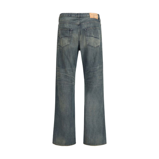 Blue Cotton Relaxed Fit Jeans