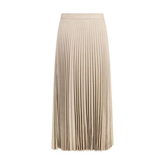 Beige Wool Long Skirt