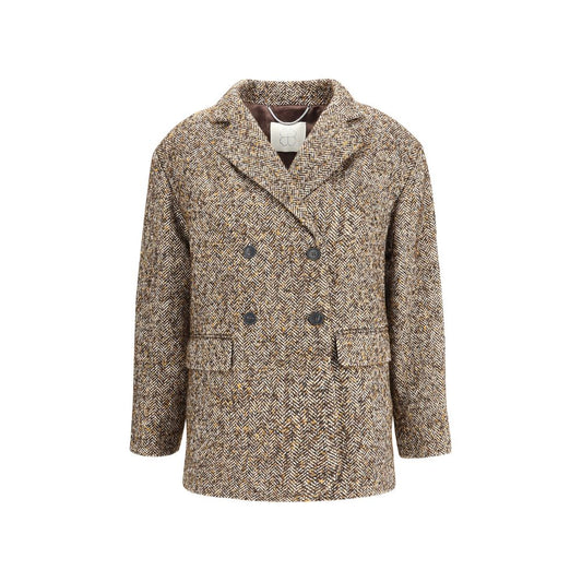 Brown Polyester Coat