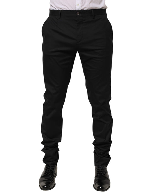 Black Cotton Formal Dress Men Trouser Pants