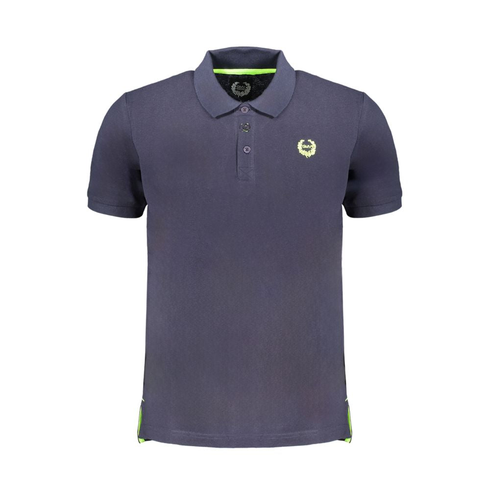 Blue Cotton Polo Shirt