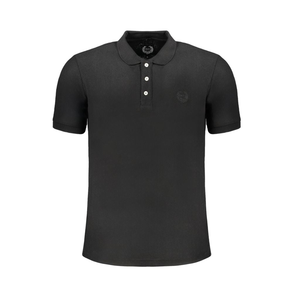 Black Cotton Polo Shirt