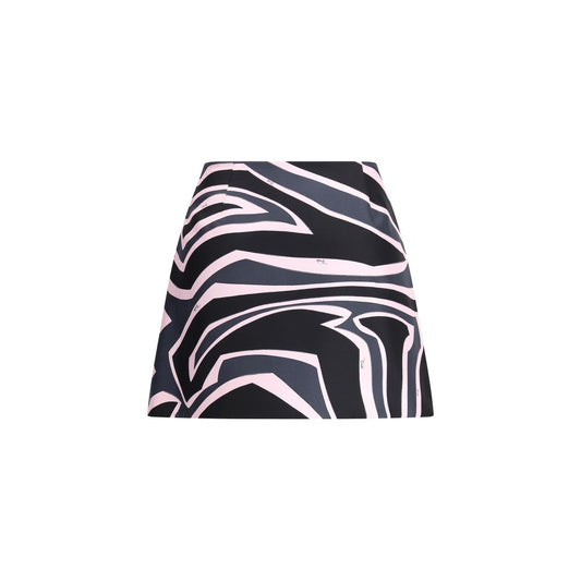 Multicolor Silk Mini Skirt