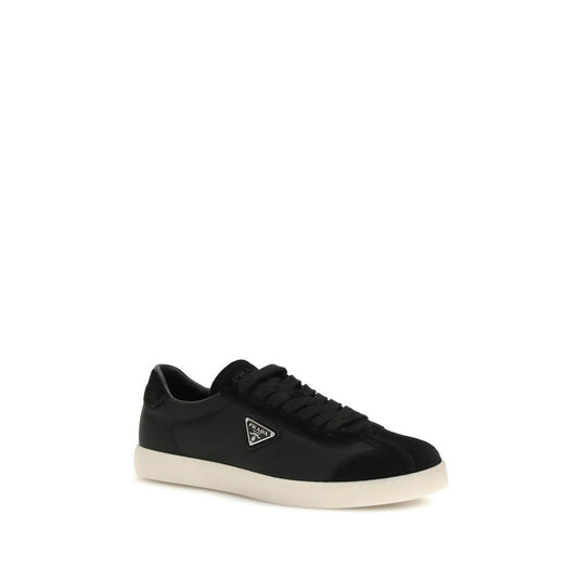 Black Leather Low Top Sneakers
