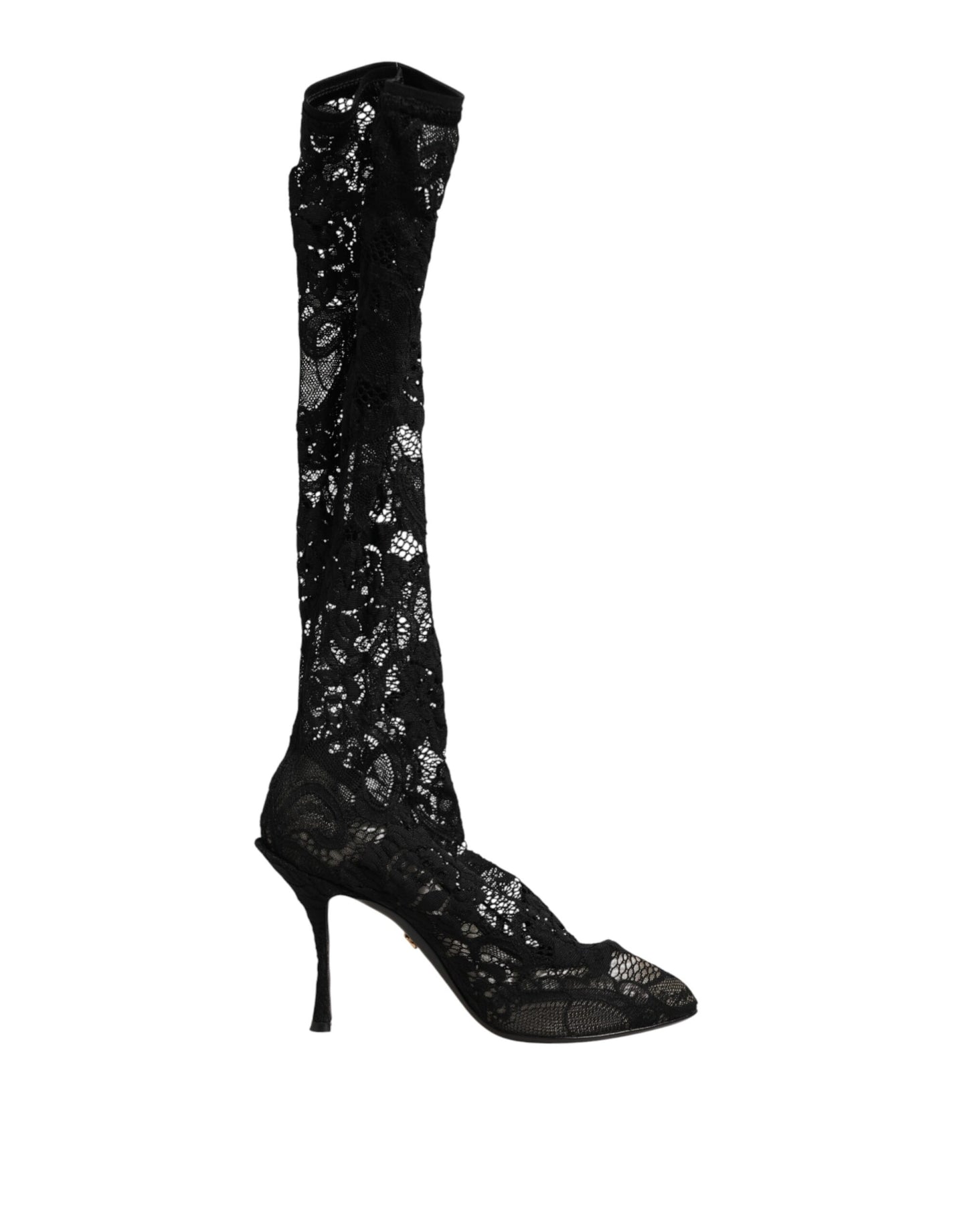 Black Pumps Taormina Lace Socks Boots Shoes