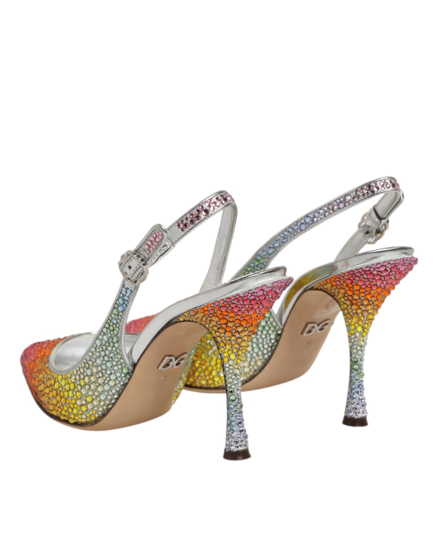 Multicolor Sequin Slingback Pumps Shoes