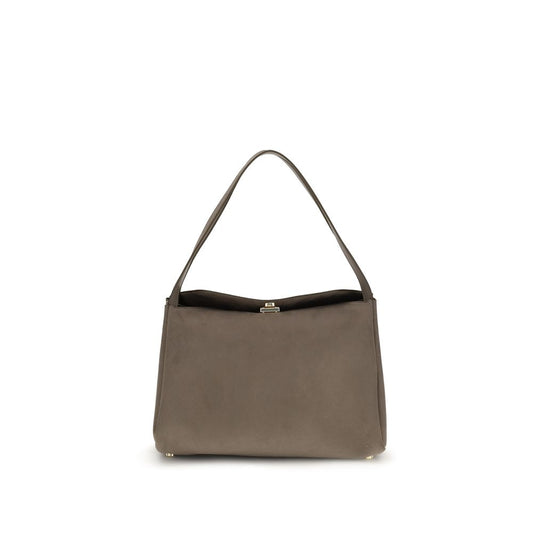 Brown Polyester Shoulder Bag