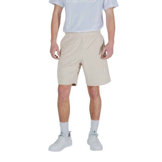Beige Cotton Bermuda Shorts