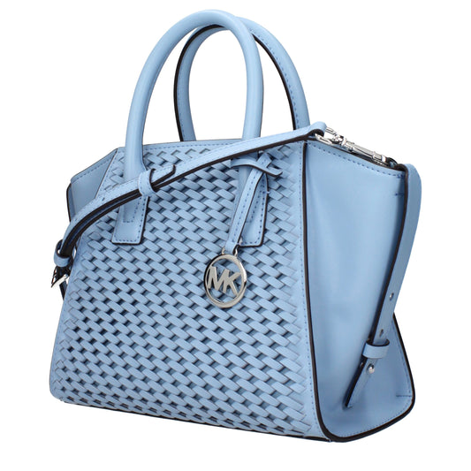 Light Blue Leather Handbag