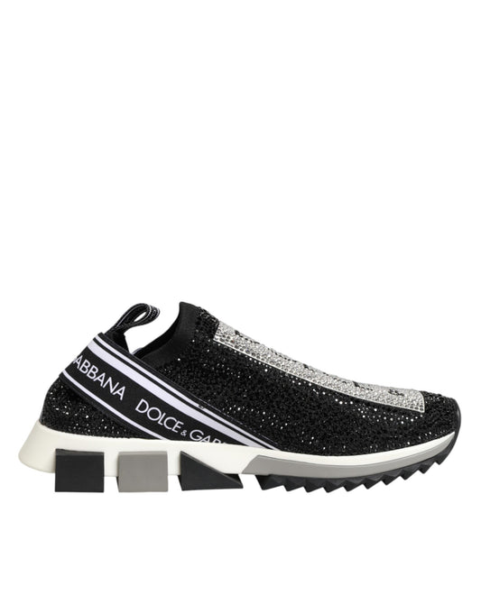 Black Silver Slip On Sorrento Sneakers Shoes