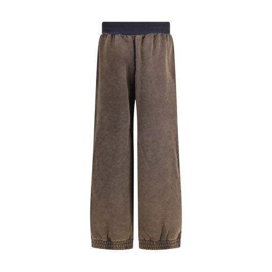 Brown Cotton Casual Pants