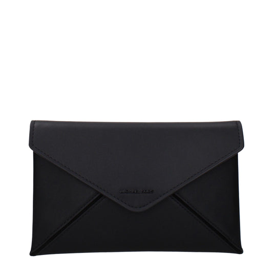 Black Leather Clutch Bag