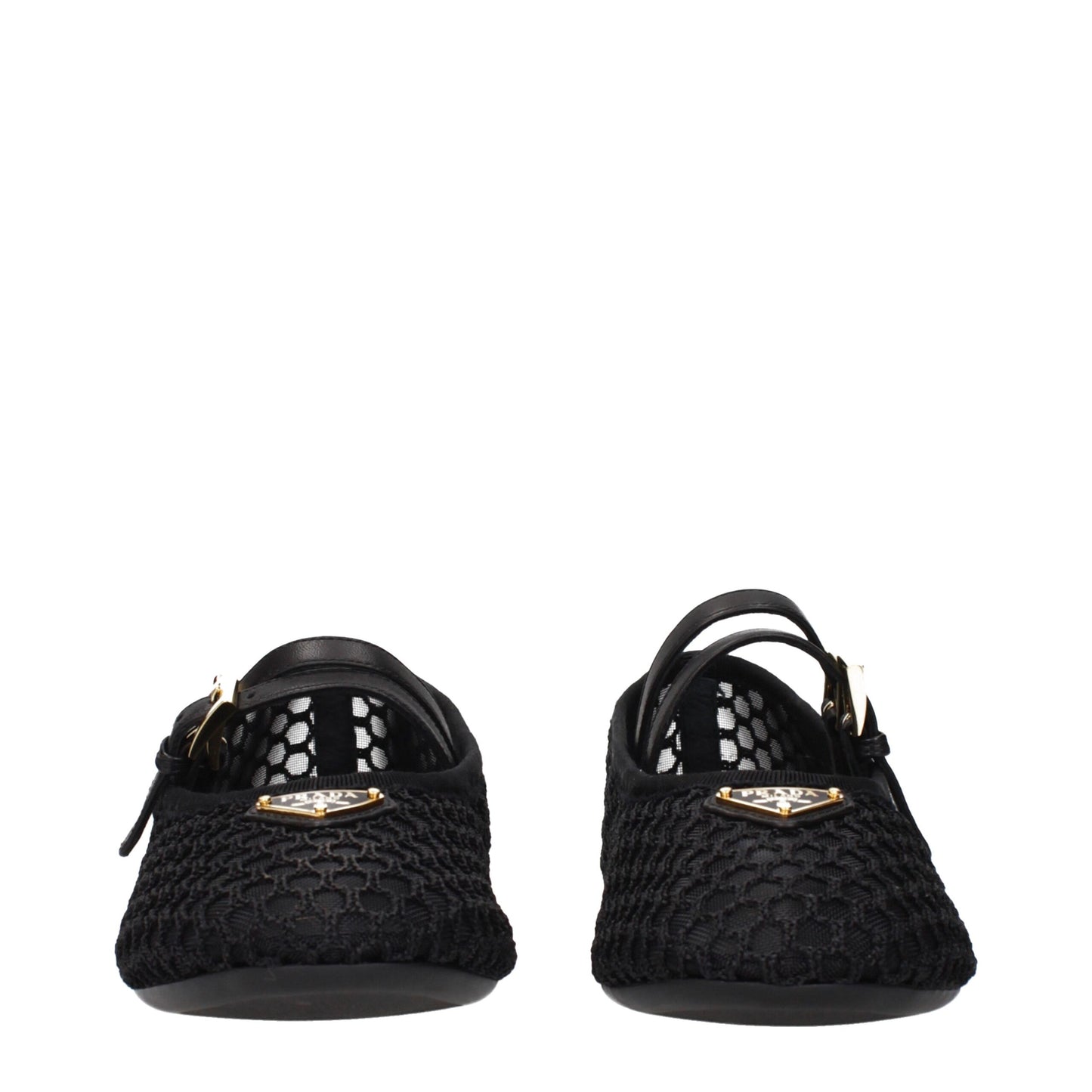 Black Fabric Ballet Flats