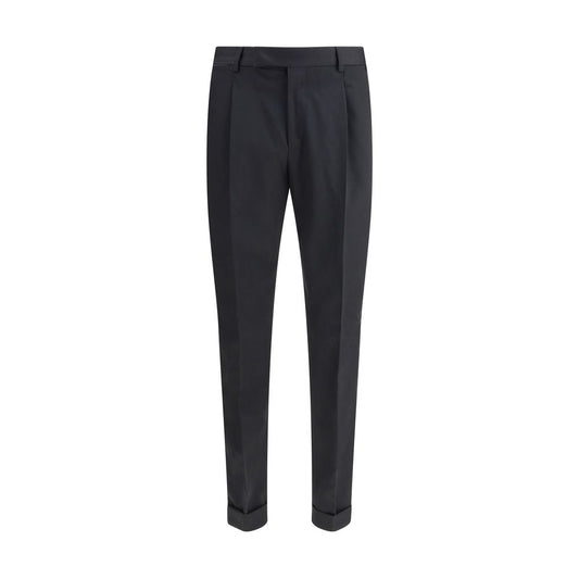 Black Fleece Wool Casual Pants