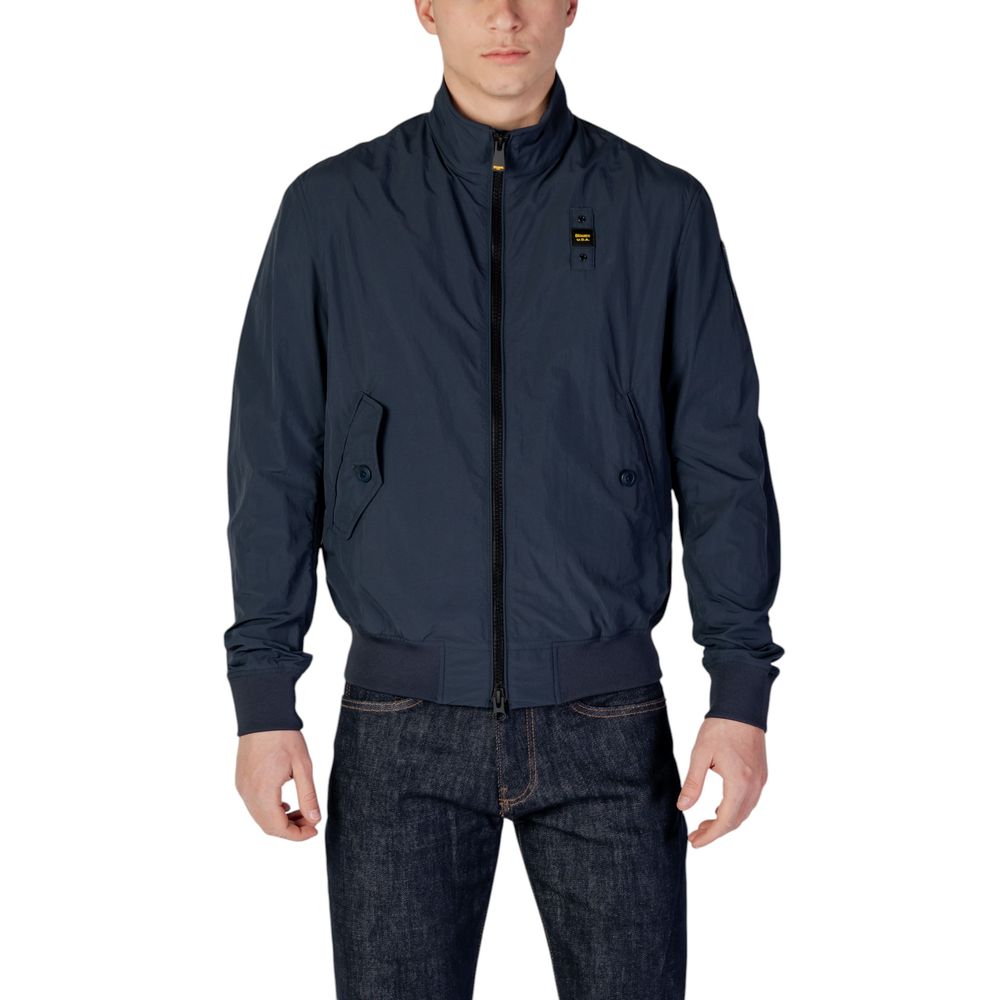 Blue Polyamide Jackets & Coat