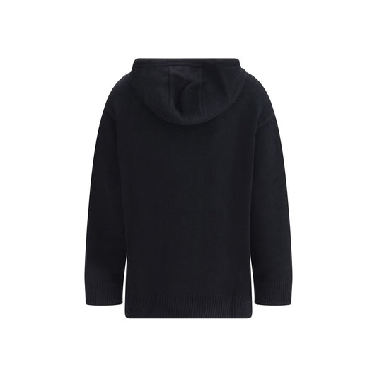 Black Wool Hoodie