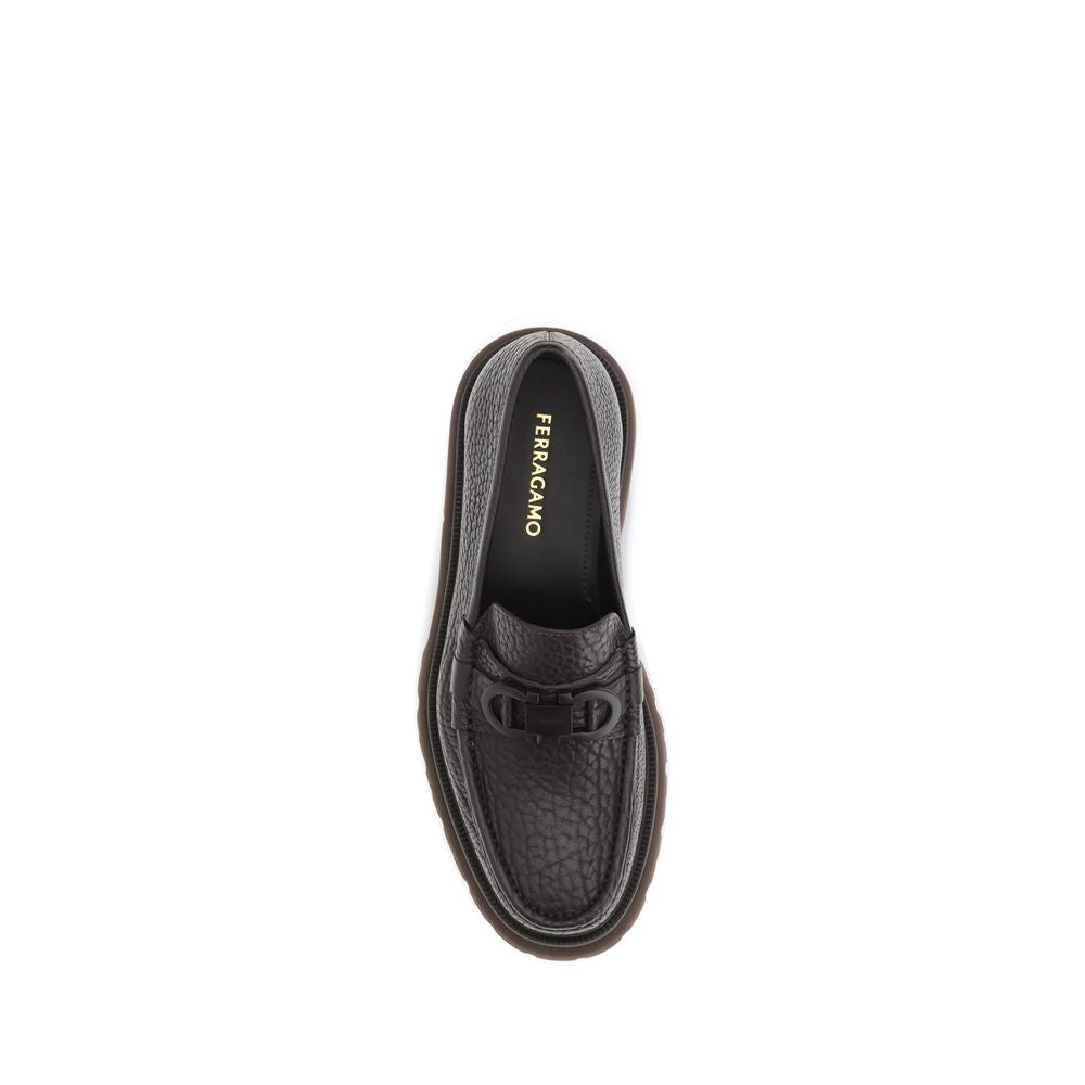 Brown Calf Leather Bos Taurus Slip-On Loafers