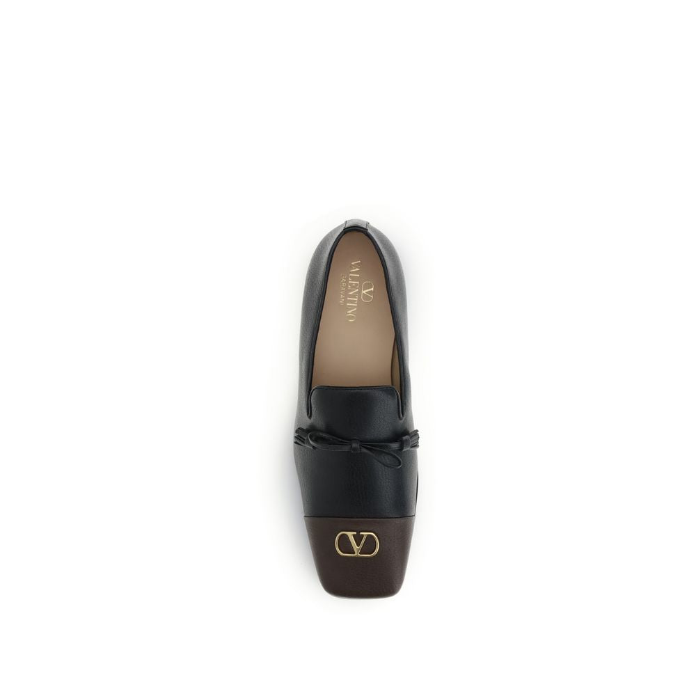 Black Leather Slip-On Loafers