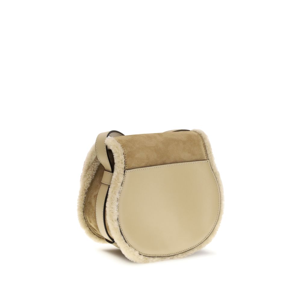 Beige Calf Leather Bos Taurus Shoulder Bag