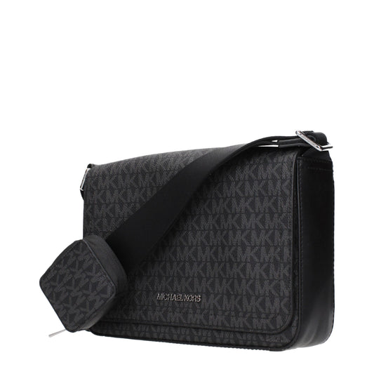 Black Fabric Crossbody Bag
