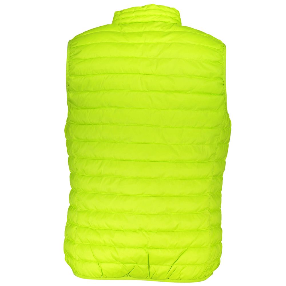 Yellow Polyester Sleveless Jacket