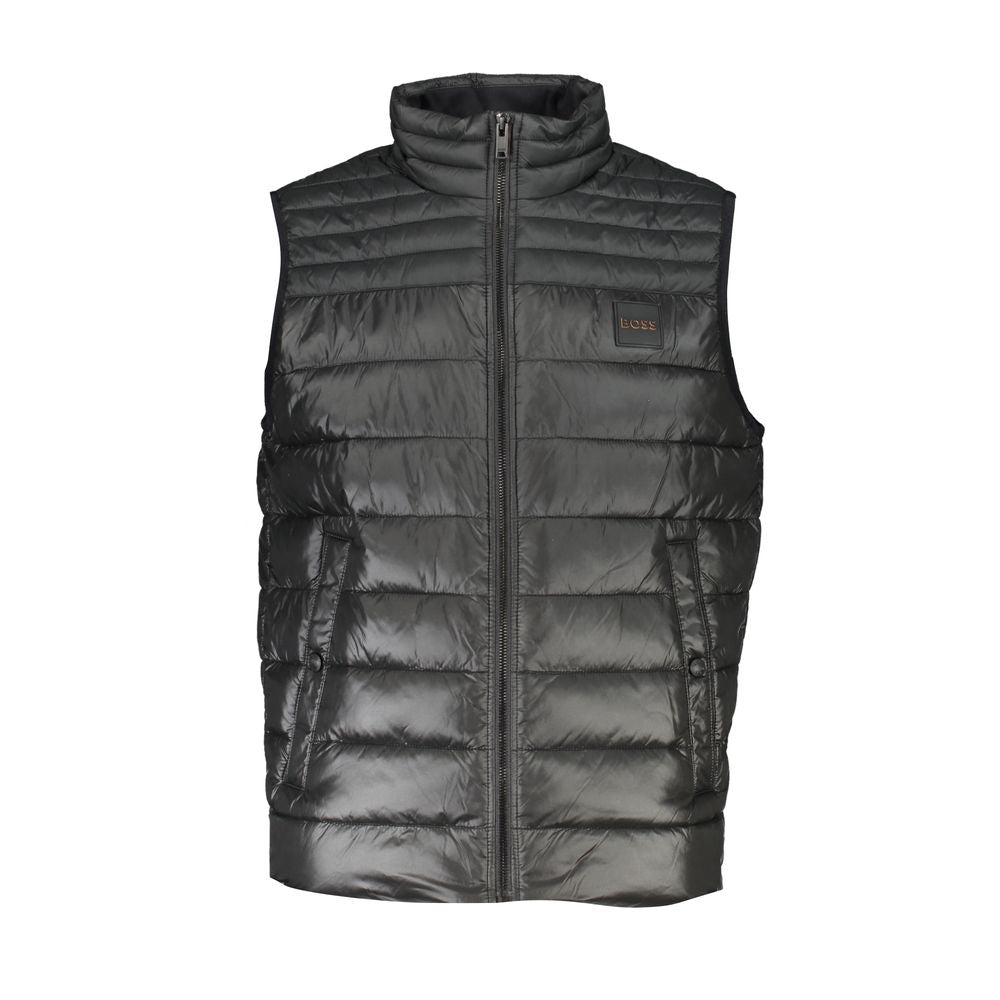 Black Polyamide Sleveless Jacket