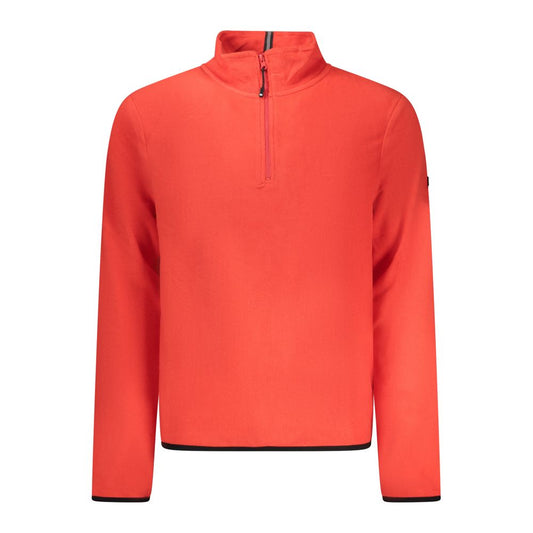 Red Polyester Men Sweater