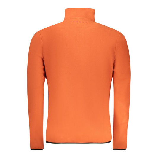 Orange Polyester Men Sweater