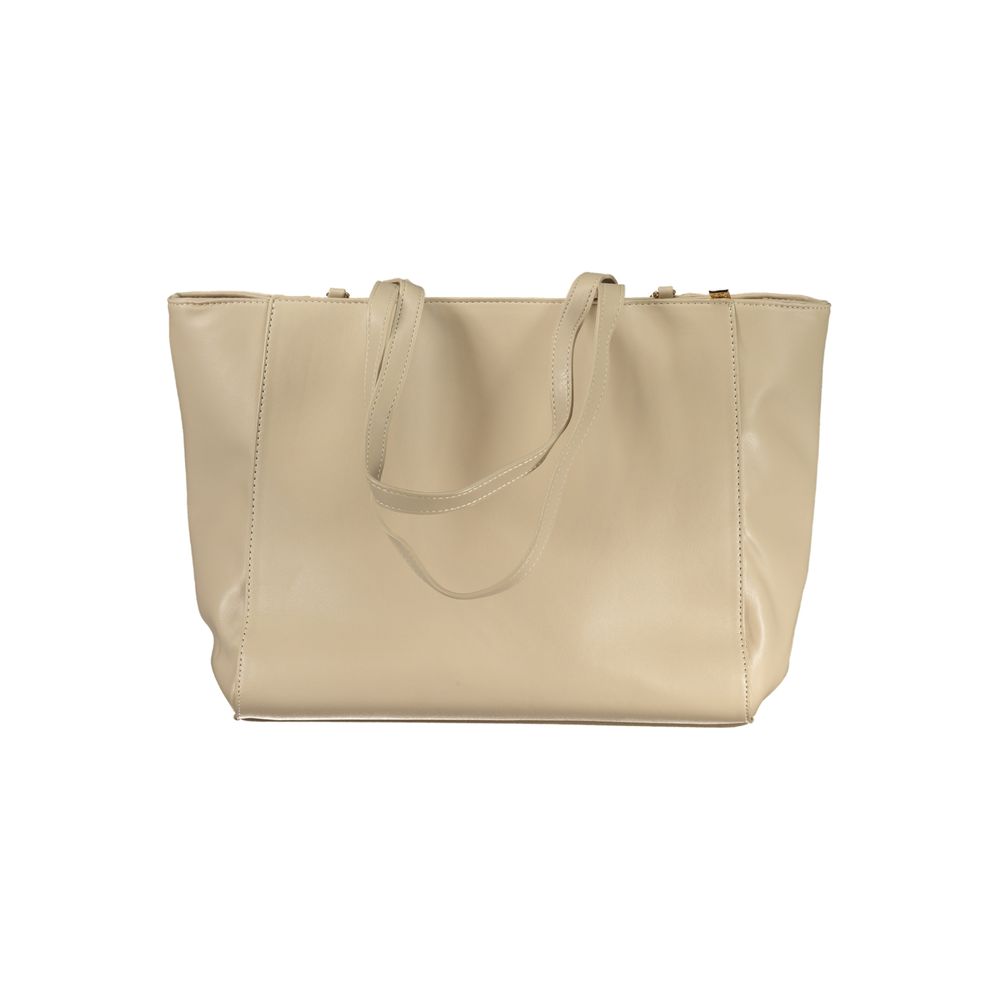 Beige PVC Women Handbag