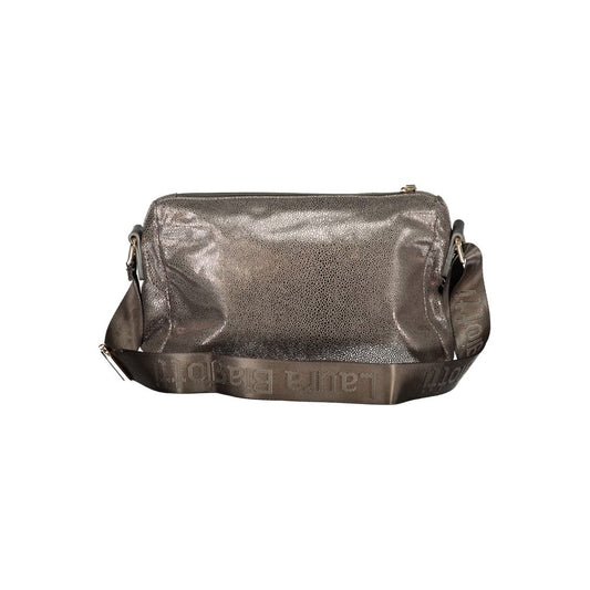 Gray Polyester Women Handbag