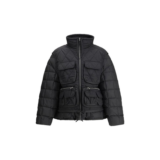 Black Nylon Jackets And Coat