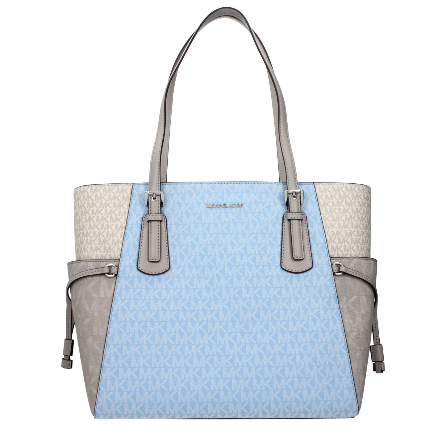 Light Blue Fabric Shoulder Bag