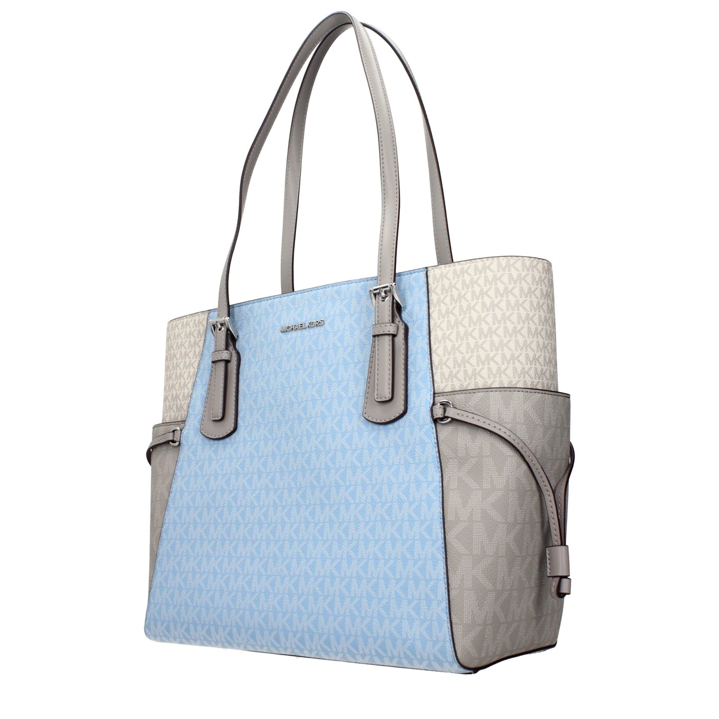Light Blue Fabric Shoulder Bag