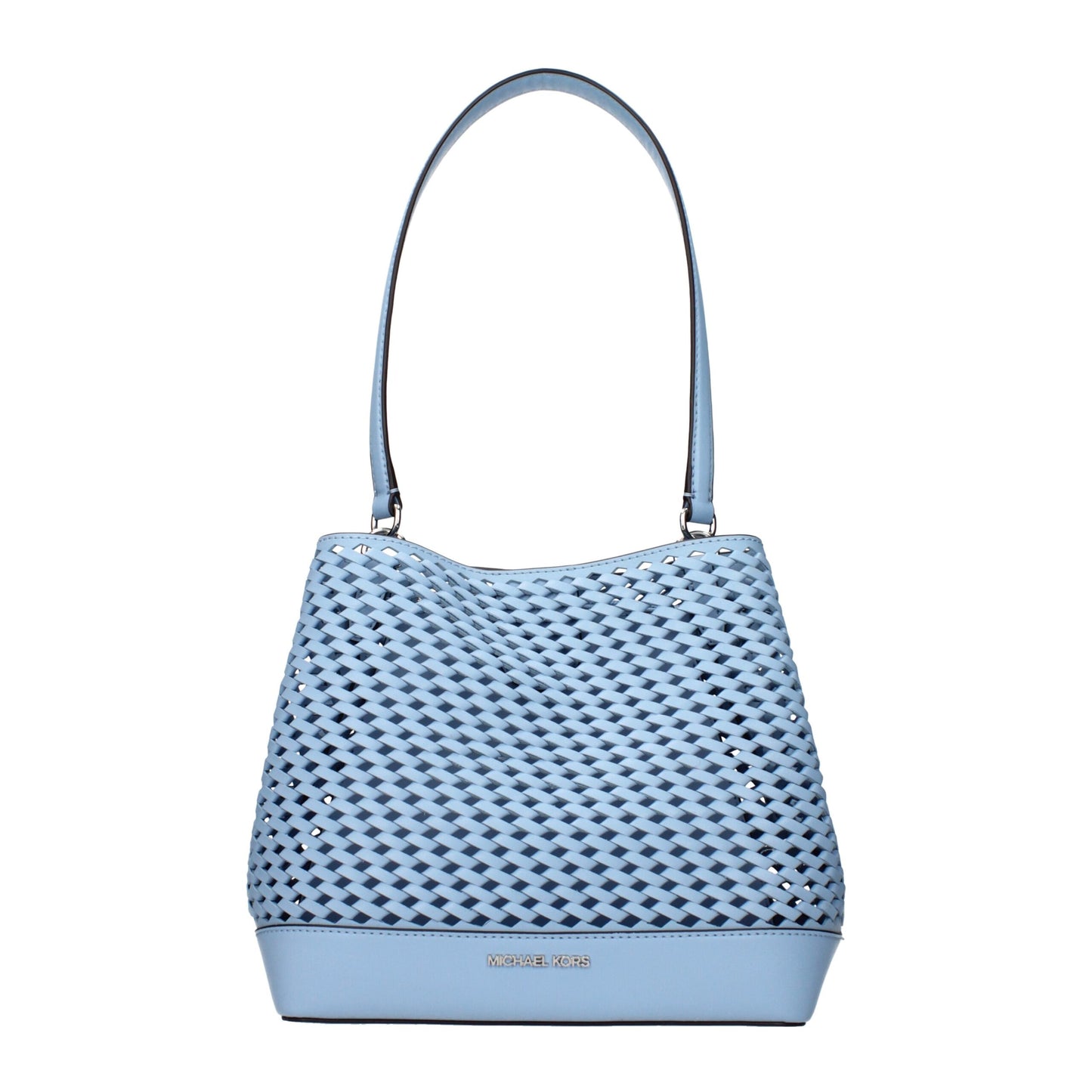 Light Blue Leather Shoulder Bag