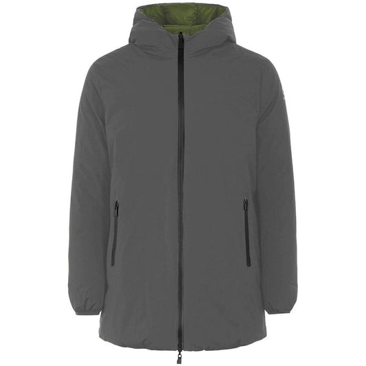 Gray Polyester Jackets & Coat
