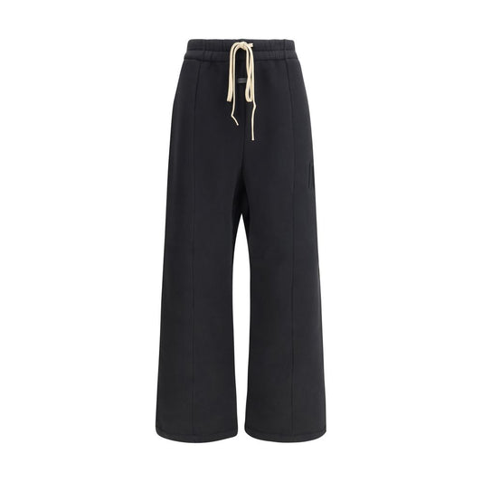 Black Cotton Casual Pants