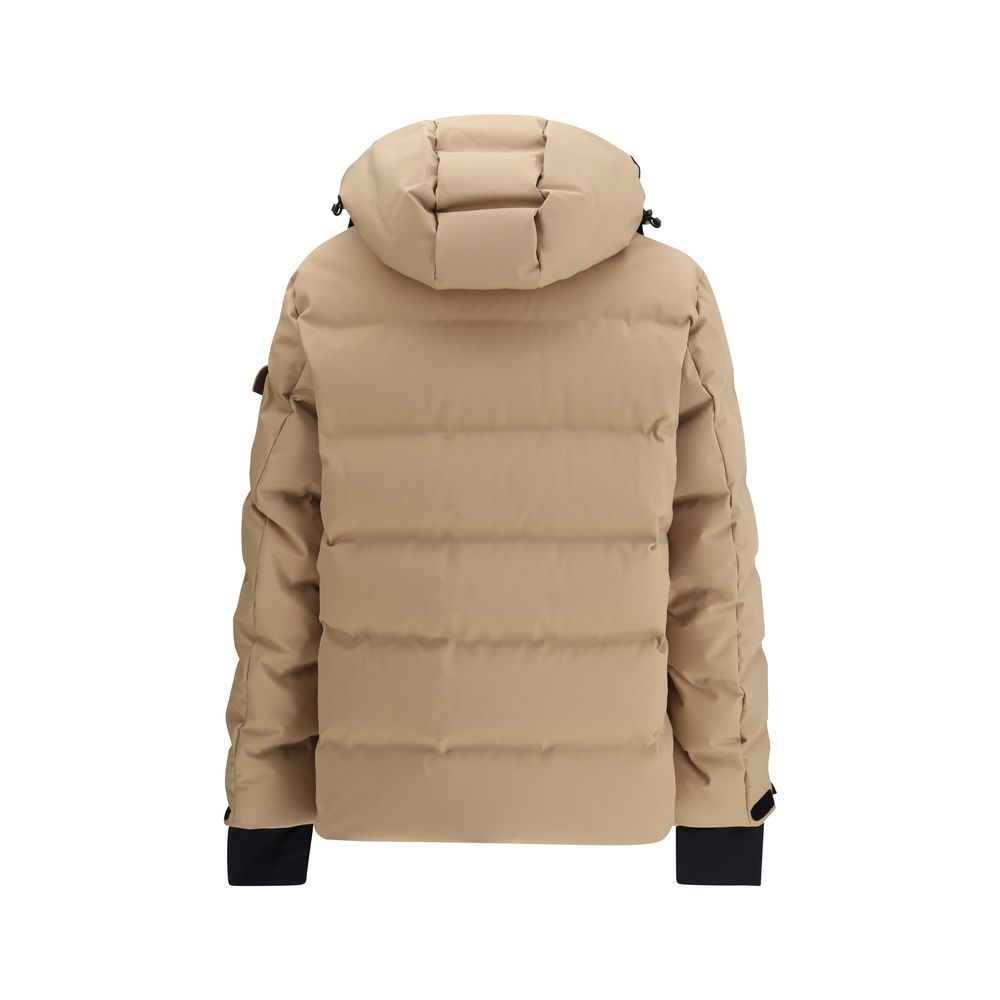 Beige Polyamide Full-Length Jacket