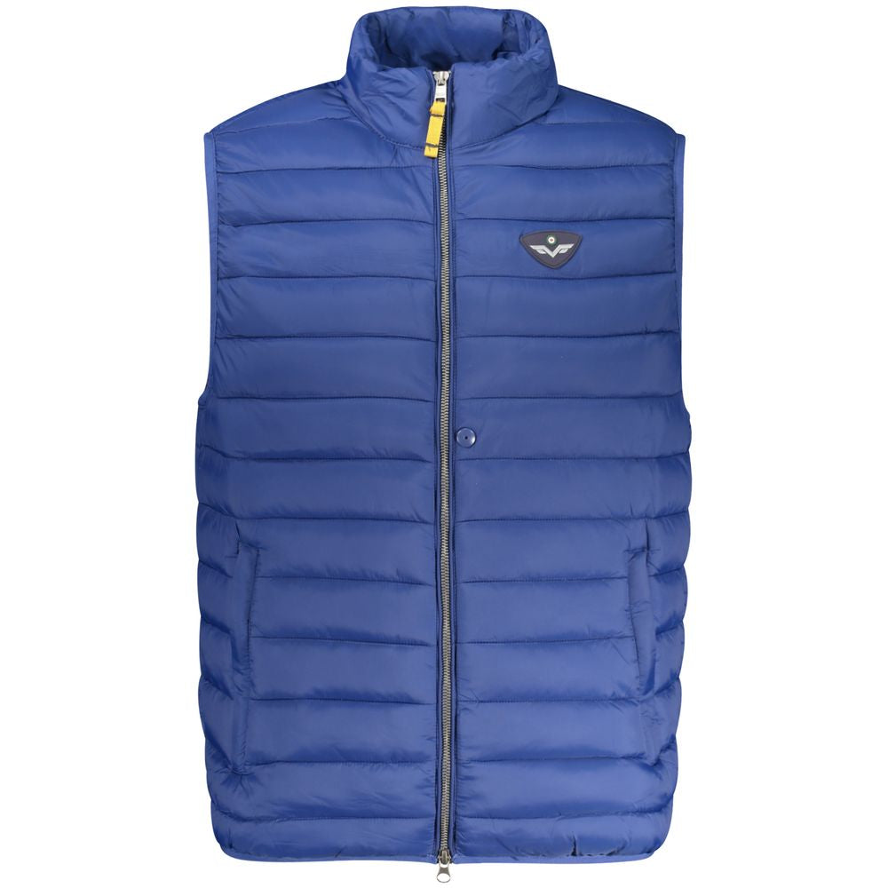 Blue Polyamide Men Jacket